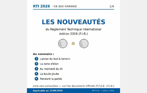 Règlementation 2026/2027